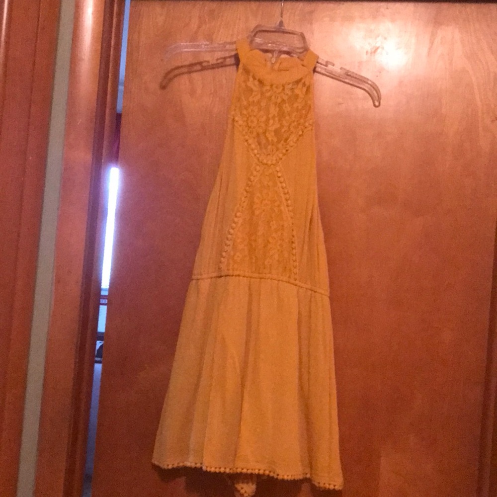 Yellow lace romper
